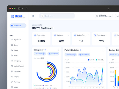 HOSYS - Hospital Management System apps dashboard design hospital inspiration management system saas saas dashboard ui uiux userinterface visual