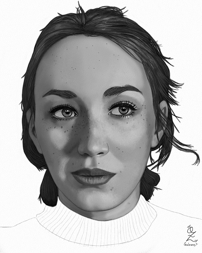 Model Portrait Drawing art arte black and white design dibujo digitalart drawing illustration model ozgaleano pencil portrait retrato
