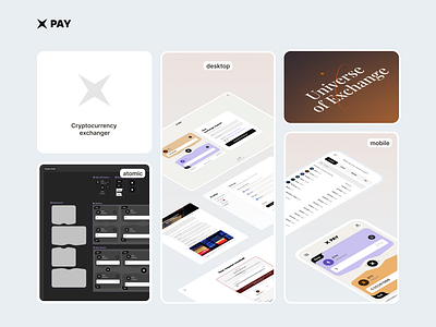 XPAY • Cryptocurrency Exchanger atomic atoms crypto cryptocurrency currency design system exchange guides
