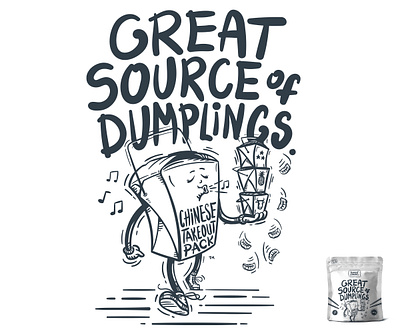 Honest Dumplings Packaging 2 custom type illustration packaging typography vector
