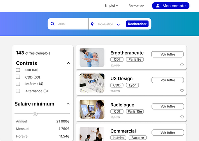 Offre d'emploi application branding commercial conception graphique design ergothérapeute graphic design illustration jobs logo radiologie ui ux uxdesign vector work