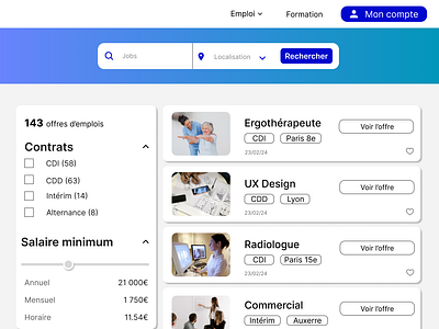 Offre d'emploi application branding commercial conception graphique design ergothérapeute graphic design illustration jobs logo radiologie ui ux uxdesign vector work
