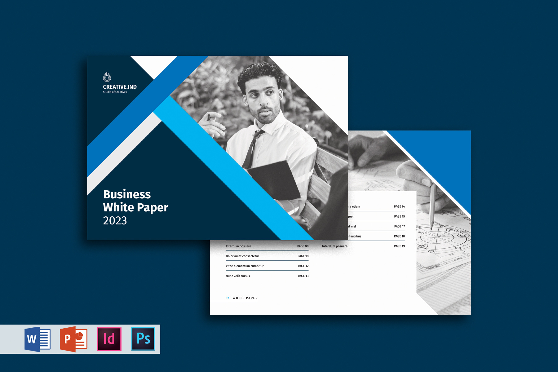 White Paper Template branding graphic design landscape whitepaper