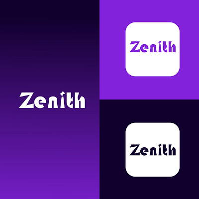 Typography Logo For "Zenith" branding design graphic design illustrator logo typography wordlogo z logo design zenith