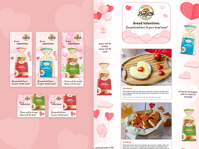 Bread Valentines - Landing Page & Banners branding design graphic design illustration logo typography ui ux vector web design