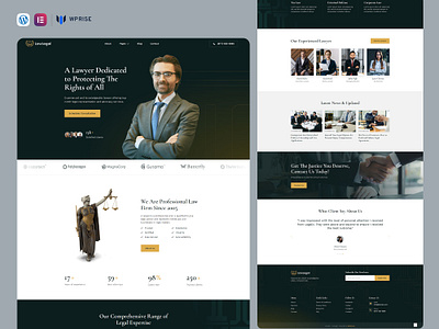 LawLegal – Lawyer and Attorney Elementor Template attorney elementor template branding graphic design lawyer elementor template motion graphics ui