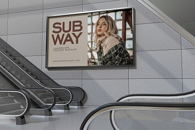 Free Subway Landscape Poster / Billboard Mockup PSD billboard mockup download mockup free free mockup freebie mockup mockup psd poster mockup psd psd mockup subway mockup