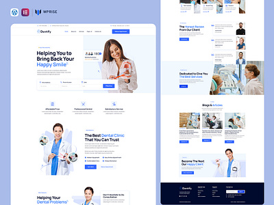 Dentify – Dentist & Dental Clinic Elementor Template branding dental clinic elementor template design elementor template ui web design