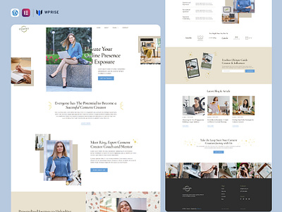 Creatorz – Content Creator Coach & Mentor Elementor Template branding coach website design elementor template graphic design life coach life coach templates life coach website life coaching life coaching website mentor elementor template ui web design