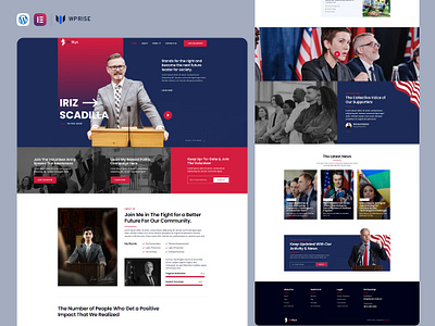 Polityx – Political Candidate and Party Elementor Template branding design elementor template political elementor template political party political template political web design political website political website template politician website politics politics website ui web design