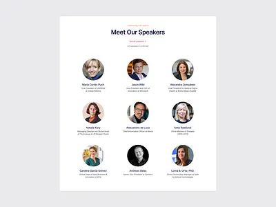 Event guest speakers peoples website section ui design guests profile light theme meet our team section peoples section design teams teams page teams section teams section ui design ui design users design users section