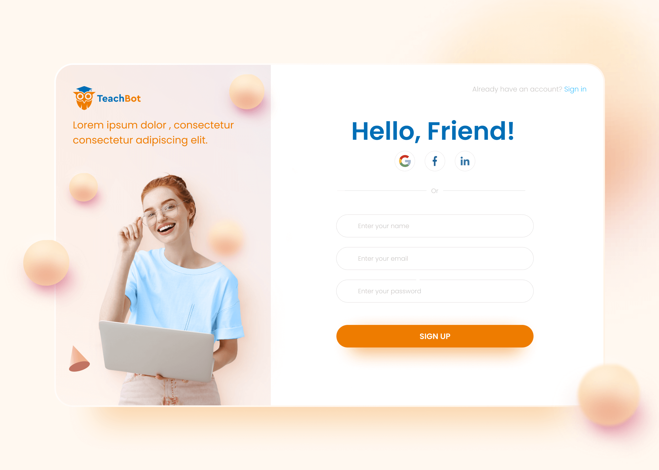 Example of Login Page