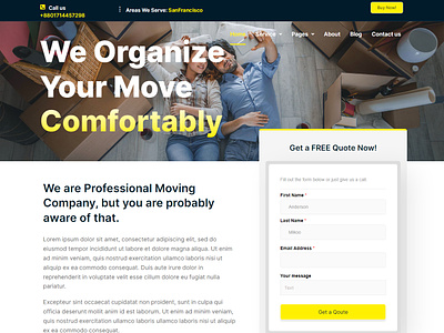 Local Business | Moving Company | Local Movers Website business website cargo moving website design elementor pro home moving website house moving landing page landingpage local movers website moving company website professional website removalist responsive website riaad arif transportation website ui web designer wordpress landing wordpress website wordpress website design