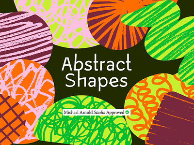 Hand-drawn Textured Abstract Shapes abstract asset fun hand drawn illustration michael arnold organic pattern texture