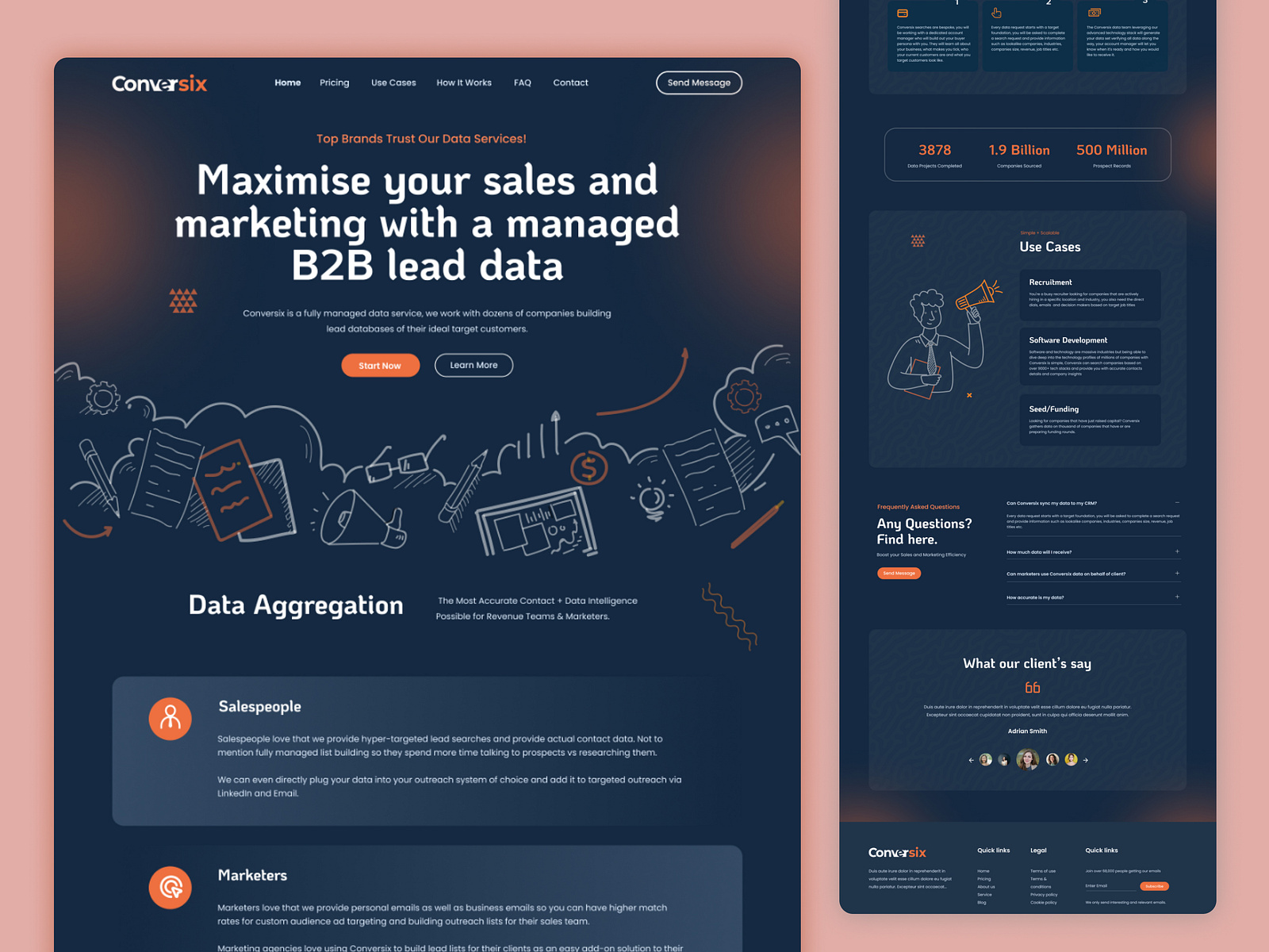 Website UI Design for Lead Generation Business by XpartUI on Dribbble 