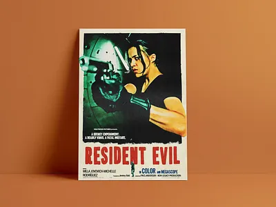 Movie Poster Design l Resident Evil artwork branding design film film poster graphic design horror illustration movie movie poster paul w s anderson photoshop poster poster design poster illustration print resident evil typography video game zombie