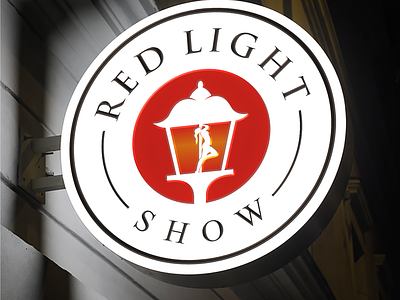 RED LIGHT SHOW 3d abstract branding circle design em emblem graphic design light logo red show simple