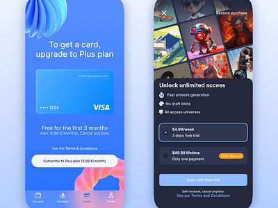 Paywalls app branding design graphic design marketing paywall ui