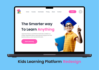 Kids Learning Platform Redesign figma design kids kids learning kids website learning redesign school ui