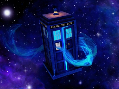 Tardis 3D model 3d 3d model maya motion design motion graphics photoshop rendering tardis