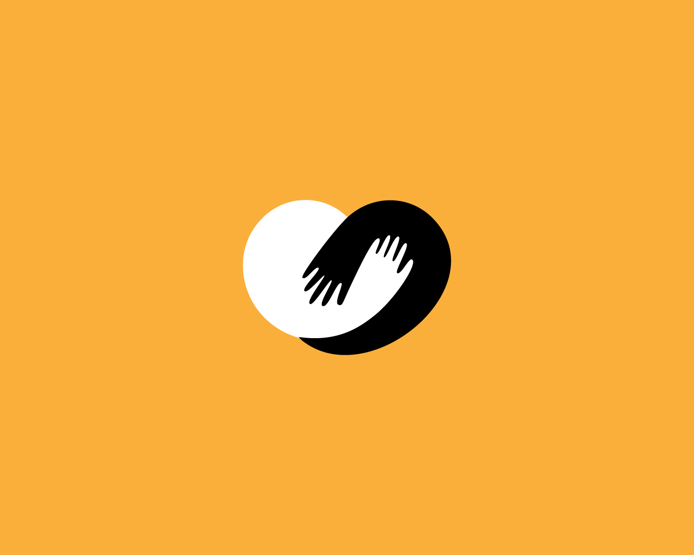A heart from human hands logo app branding care design graphic design hands heart help hugs icon illustration logo logodesign logotype sign vector