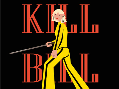 Kill Bill illustration ai character illustration kill bill skillbox vector