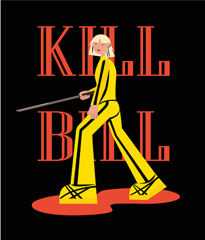 Kill Bill illustration ai character illustration kill bill skillbox vector