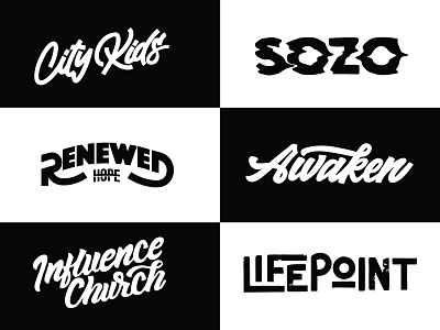 LOGO Volume 1 - Wordmarks brand branding calligraphy church churches custom draw drawing hand made identity logo logos mark script sketch sketching type typography wordmark wordmarks