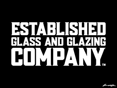 Established Glass and Glazing Company Logo glass logo typography
