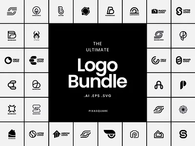 ULTIMATE ALL-PURPOSE LOGO BUNDLE brand identity branding design download graphic design icons inspiration logo logo bundle logo mark logo pack logotype mark minimal minimalist modern purchase template ui vector