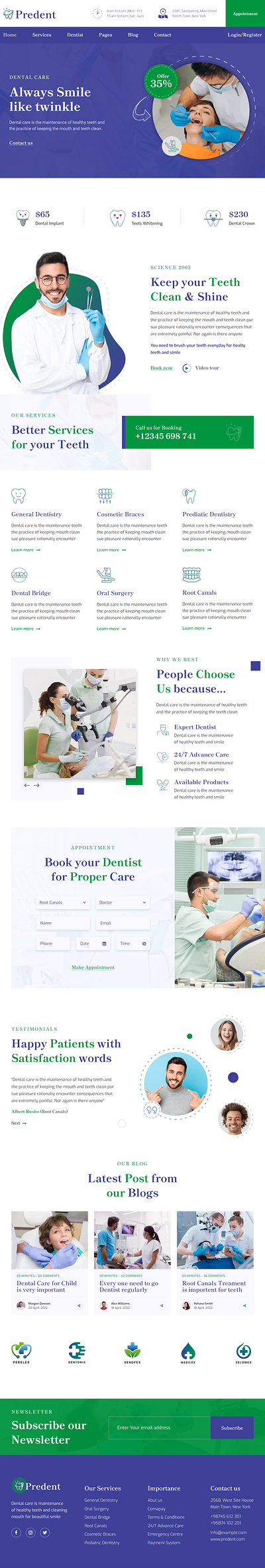 Dental Website Design (Predent) By Stella! dental clinic website dental web design dental website dental website design dentist website website for dentist