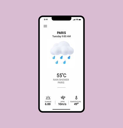 Challenge #037 - : Weather Design #dailyuichallenge