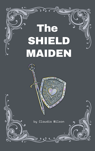Book cover of “the shield maiden” book cover book cover design branding design graphic design graphicdesigner illustration modern design portfolio