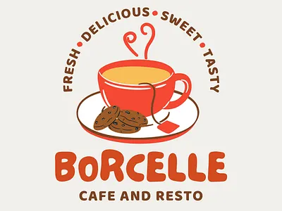 Borcello Restaurant Logo branding code pulse technologies codepulsetechnologies design graphic design illustration logo vector