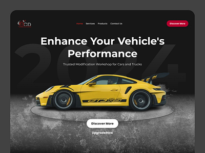 Landing Page Showcase - Daily UI 041 app appmobile automotive branding car casestudy landingpage mobile sport ui uiux ux web website