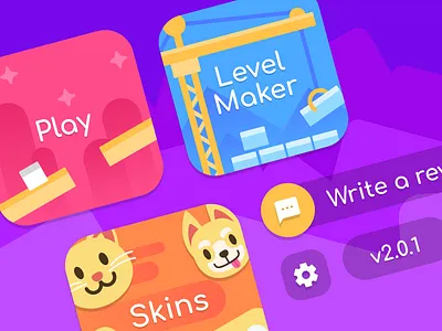 Boxel 3D UI 2.0 game design game ui gamedev graphic design illustration ui