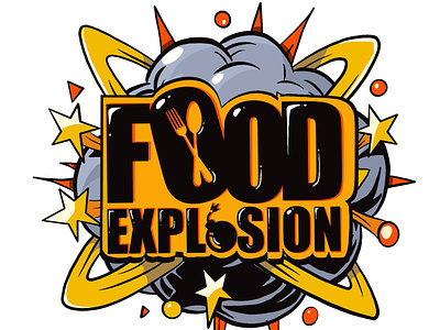 Food Explosion Logo branding code pulse technologies codepulsetechnologies design graphic design illustration logo vector