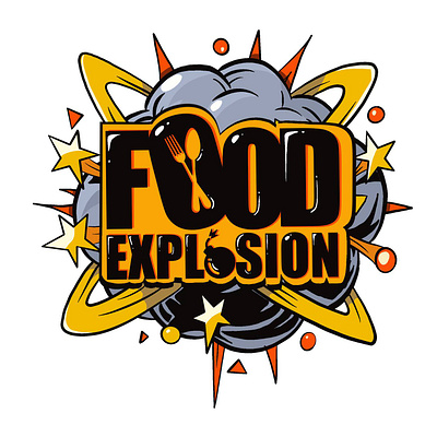 Food Explosion Logo branding code pulse technologies codepulsetechnologies design graphic design illustration logo vector