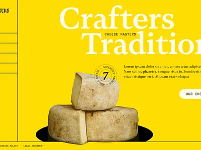 St. Marcus - Artisan Cheese - Hero art direction artisan cheese composition concept figma landing page ui user interface visual identity web website