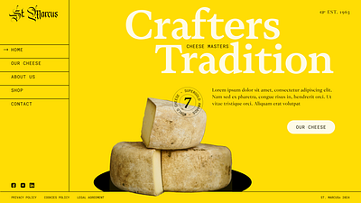 St. Marcus - Artisan Cheese - Hero art direction artisan cheese composition concept figma landing page ui user interface visual identity web website