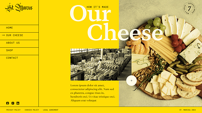 St. Marcus - Artisan Cheese - Our cheese cheese concept figma interaction landing page ui user interface web web design website
