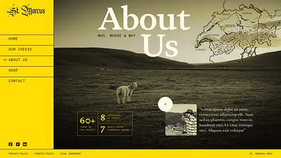 St. Marcus - Artisan Cheese - About us art direction cheese composition concept figma sheep ui user interface visual identity web web design website