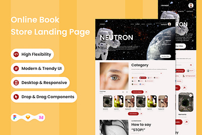 ReRead - Online Book Store Landing Page V2 book landing website