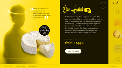 St. Marcus - Artisan Cheese - Product page art direction cheese composition concept landing page product ui user interface visual identity web web design website