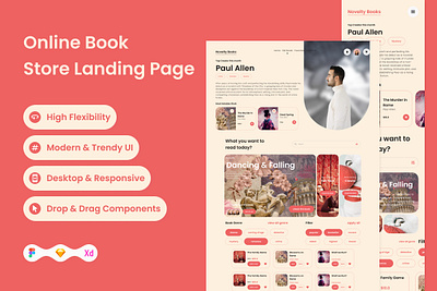 Novelty Books - Online Book Store Landing Page V2 book landing page