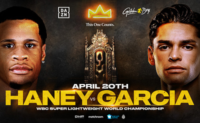 HAENY vs GARCIA Fight Poster boxing branding creative design fight graphic design marketing sports sports marketing