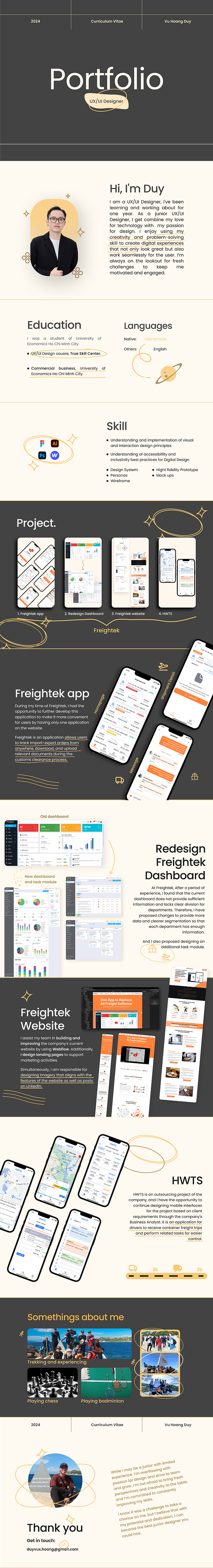 UX/UI Designer | Portfolio | CV | 2024 by Duy Vu Hoang on Dribbble