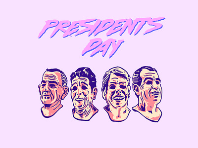 Presidents Day designer for hire draw illustration illustrator lettering mask pointbreak president procreate sketch