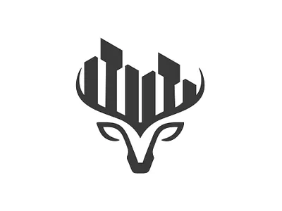 Deer Building Logo building construction deer drawing logo wild
