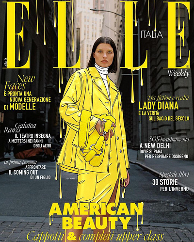 Julia Vanos x Elle Italia Magazine Cover | Nomehas Visuals art director cover elle fashion graphic design italia magazine ui